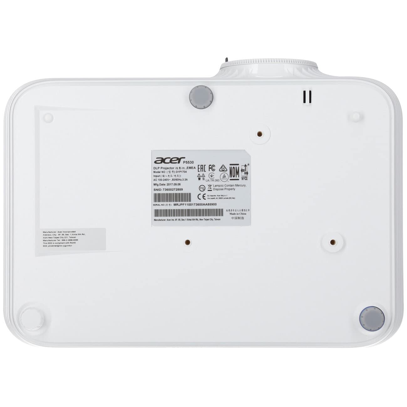 Acer P5530 DLP Projector, White : Amazon.co.uk: Electronics & Photo